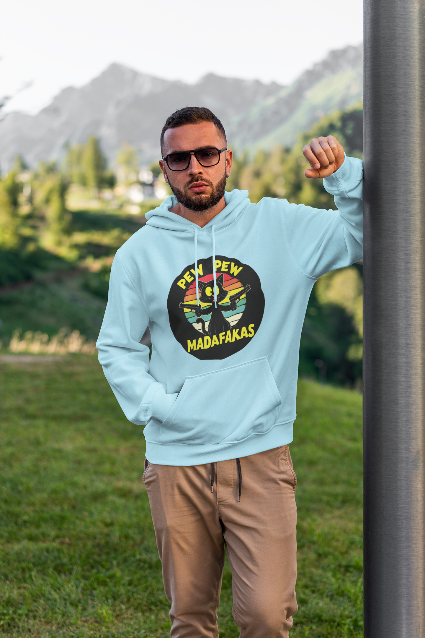 Badass Cat Men's Hoodie