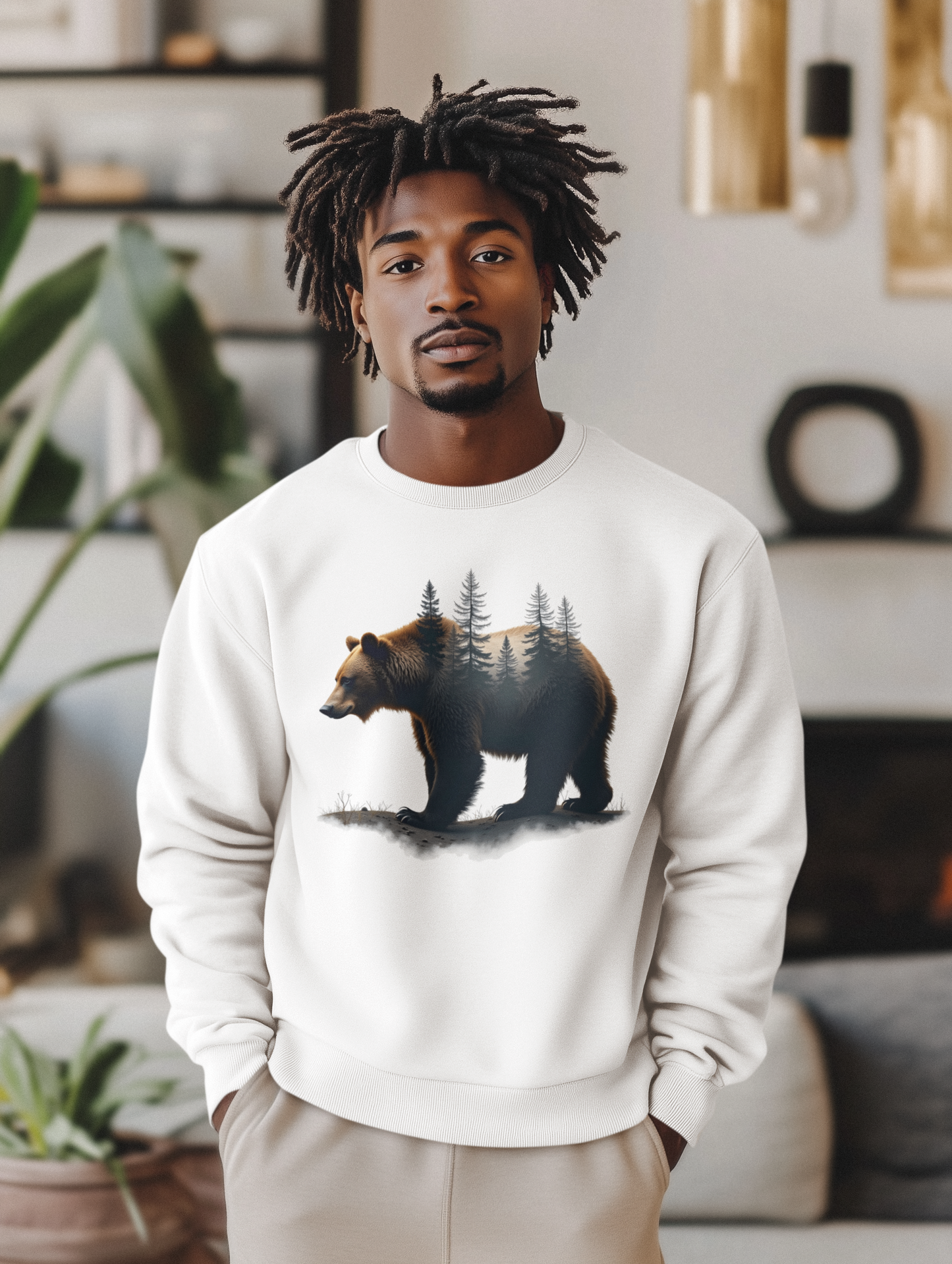 Bear in Forest Men's Sweatshirt