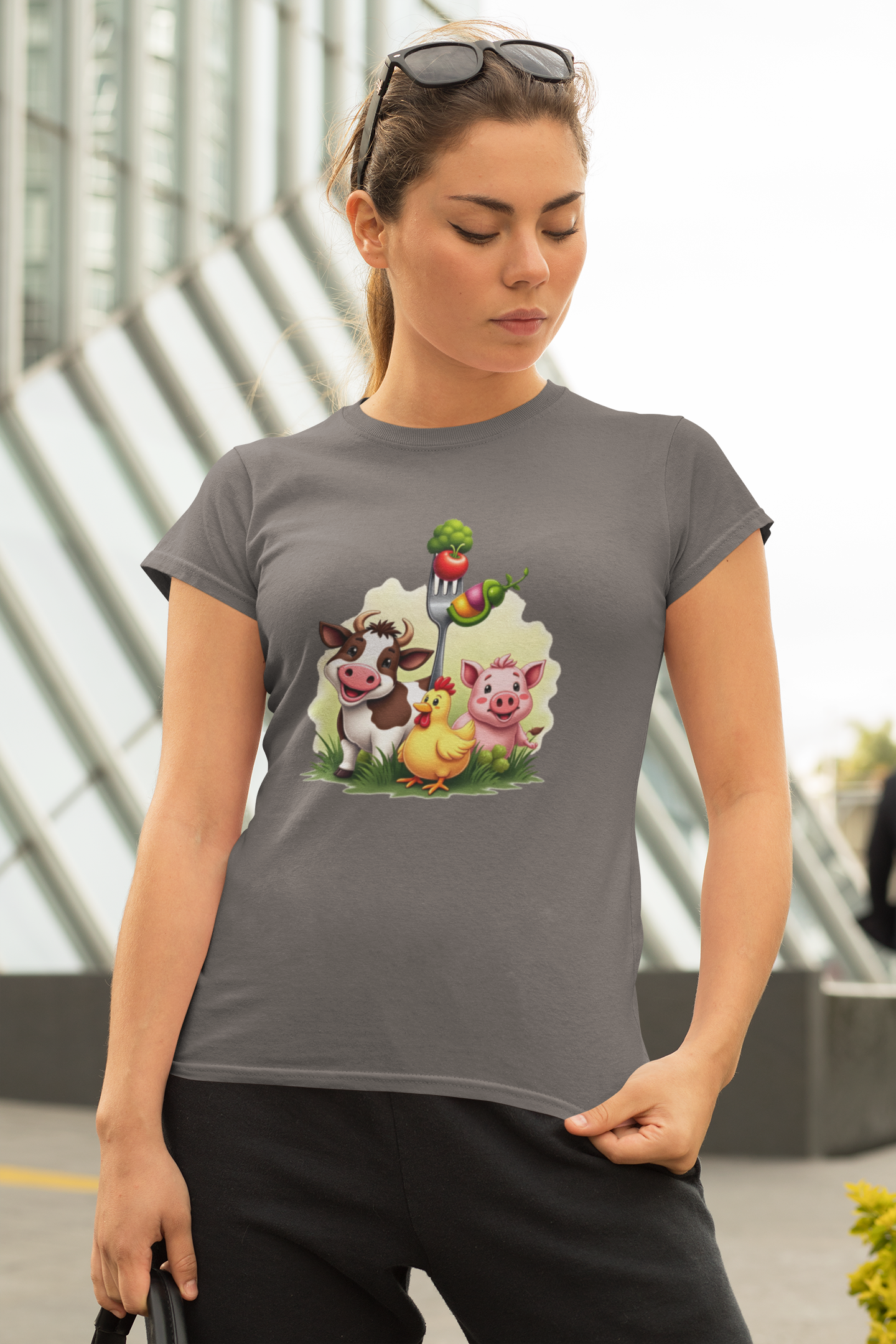 Funny and Cute Animals Women's T-shirt