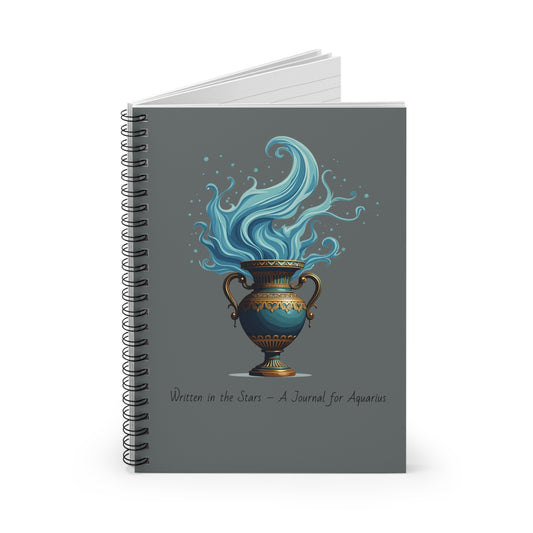 Aquarius Notebook - Written in the Stars Journal