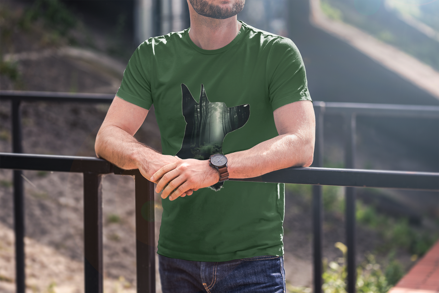 Mystical Forest Dog Men's T-Shirt