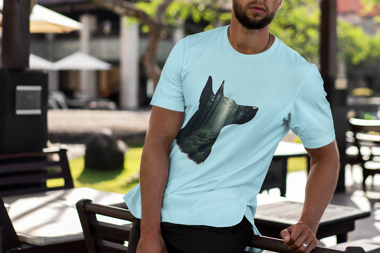 Mystical Forest Dog Men's T-Shirt